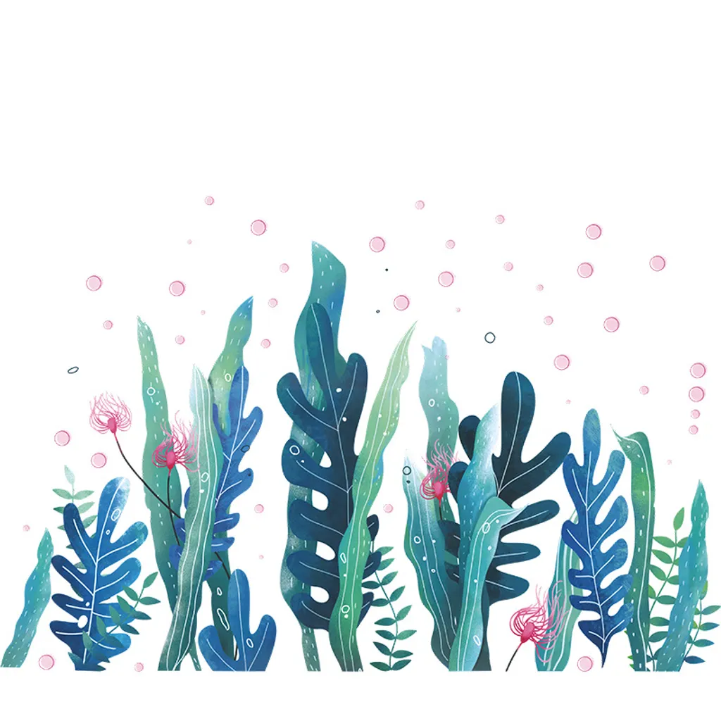 KOFIHETY Patrones de animales marinos que brillan en la oscuridad, calcomanías de pared con diseño elegante de arrecife de coral, papel de calidad para un uso 