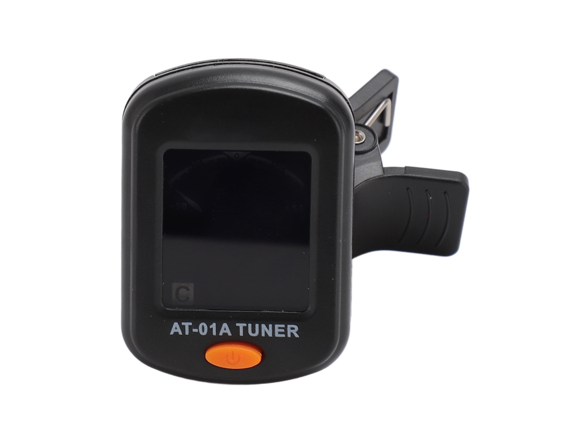 Afinador Clip-on Para Guitarra Con Luz De Fondo, Preciso Afinador Digital Electrónico Para Bajo, Ukelele, Violín Negro