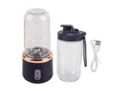 Licuadora portátil inalámbrica de 300 ml para batidos y jugos con 6 cuchillas, carga USB con botella y tapa