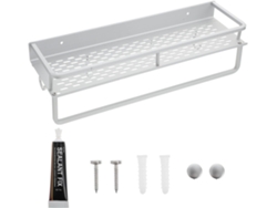 Estantería Pared Clavos Cocina Aluminio Blanco Adhesivo Resistente Fácil Instalación Diseño Moderno Baño