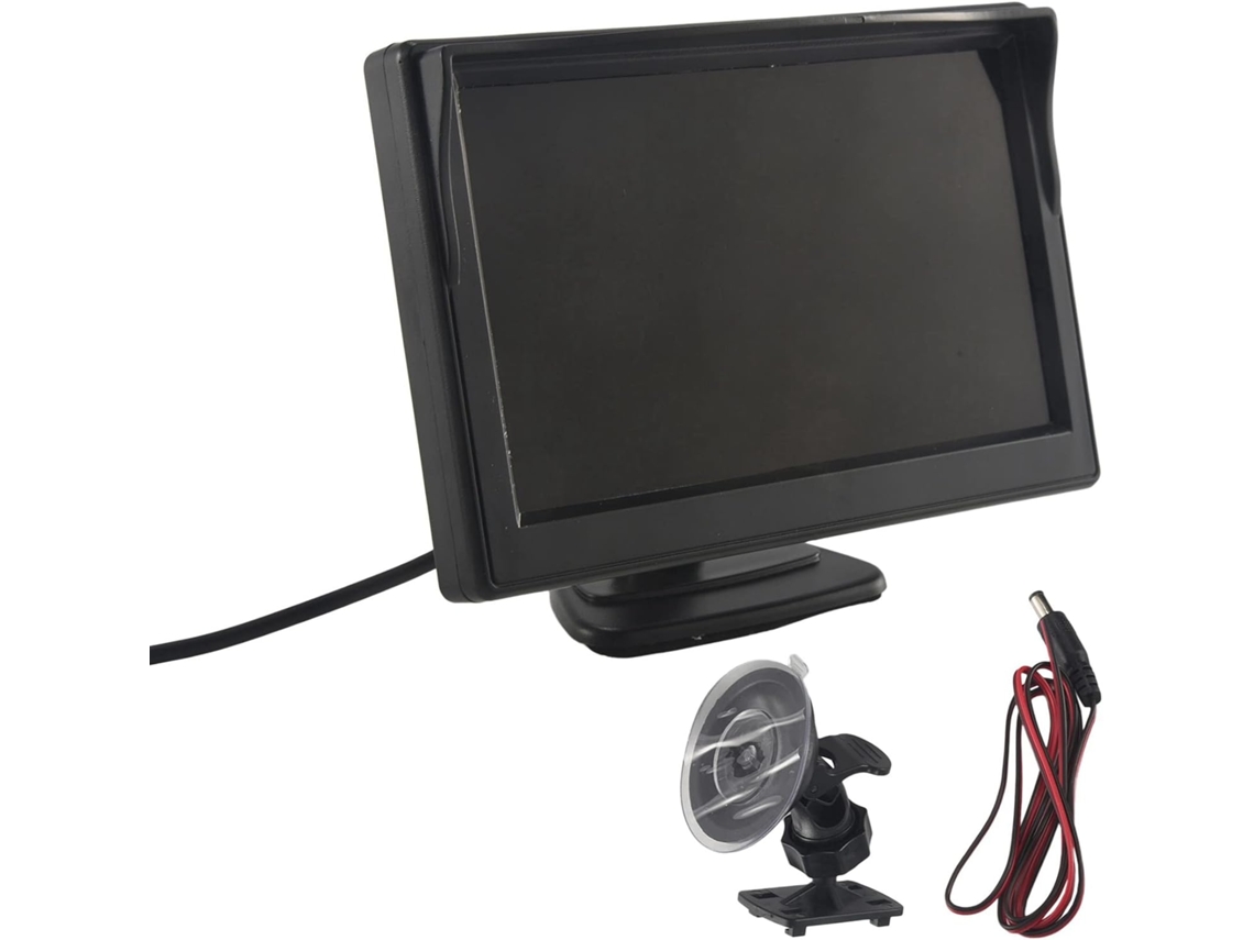 Monitor Lcd Tft Hd De 5 Pulgadas (resolución De 800x480) Con Soporte Doble Para Cámara De Visión Trasera De Coche.