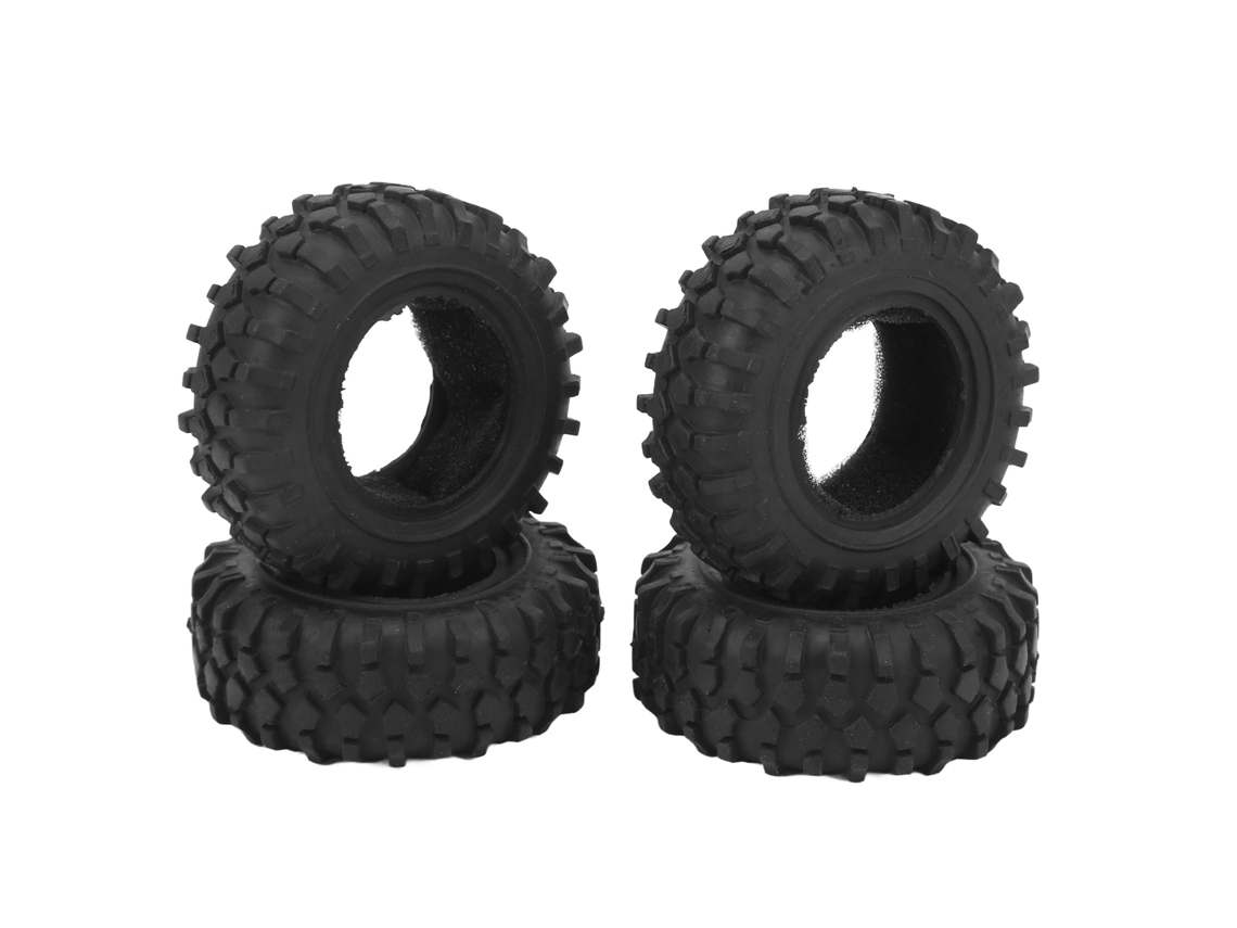 Mali 4 Pneus de Borracha para Rc Crawler 1.25in Resistente Ao Desgaste para Carros Rc Scx24 1/24