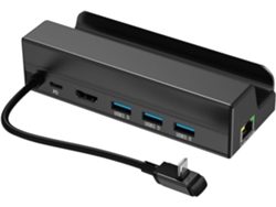 Estación De Acoplamiento Usb Multipuerto Para Juegos Con Carcasa Metálica Y Pantalla.