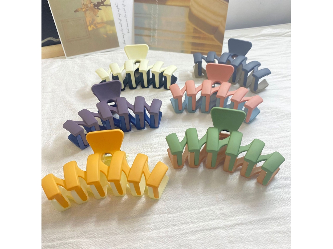 Vlrla-para Mulheres Bestauty M-shaped Contrasting Color Cabelo Clip