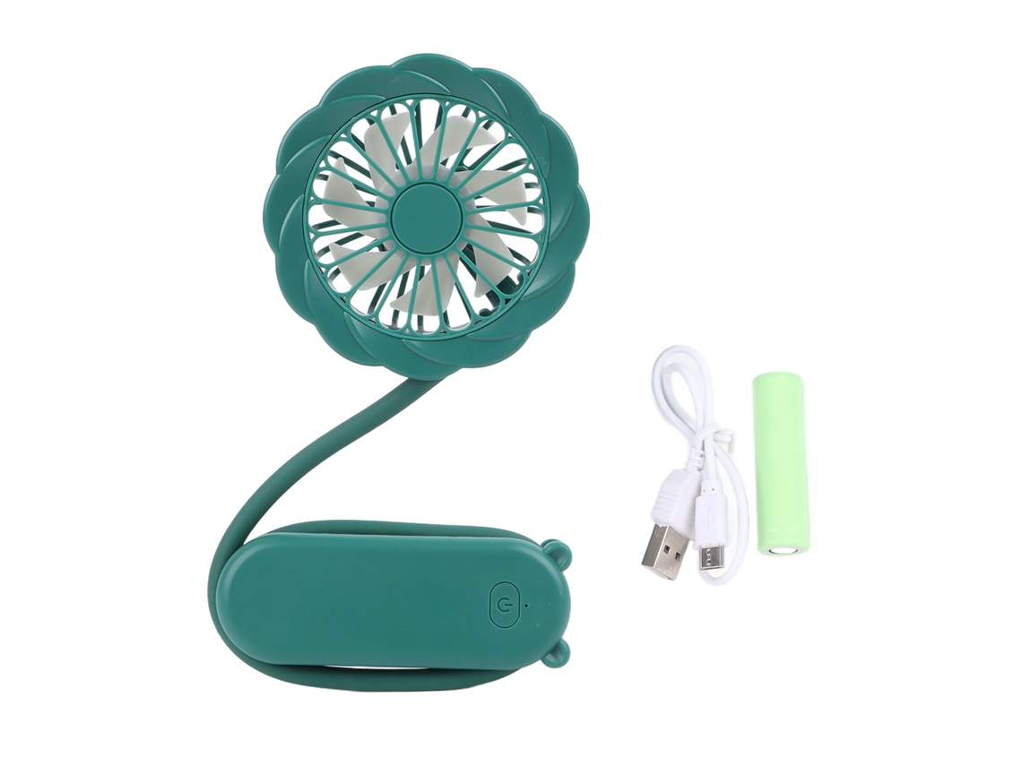 Ventilador De Cuello Plegable Portátil Con 3 Velocidades, Recargable Por Usb, Mini Para Escritorio Y Uso Portátil.
