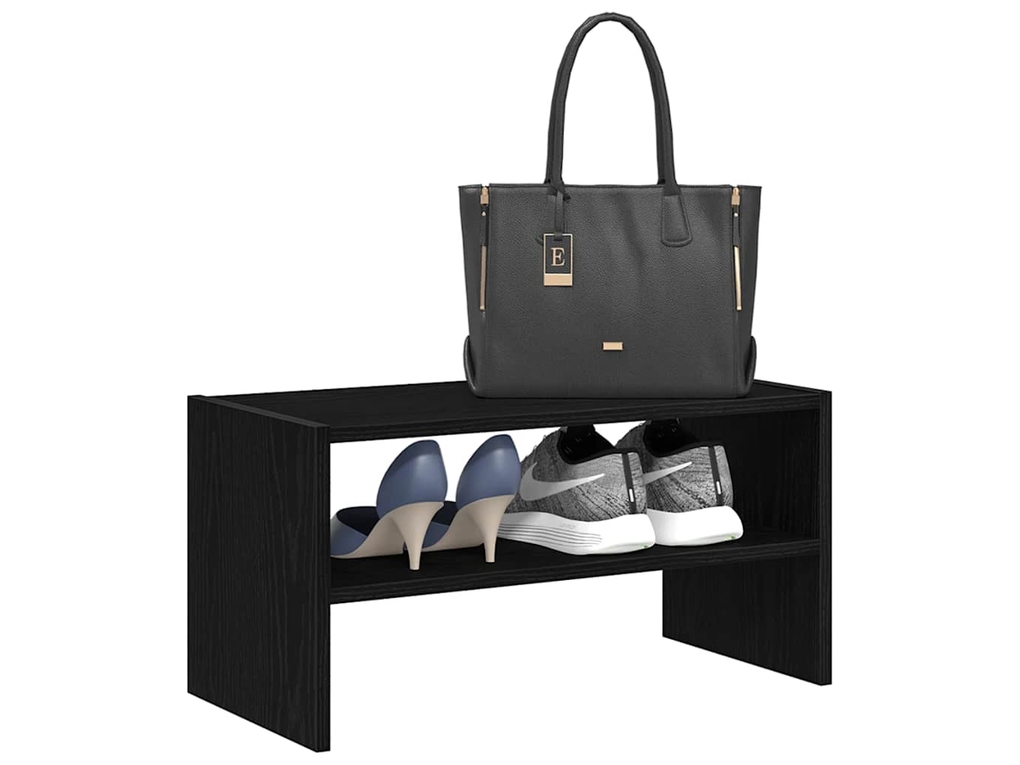 Zapatero | Armario Zapatero Apilable Roble Negro 60x30x30,5 Cm