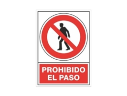 Señal 410 plast.345x245 prohib.el paso