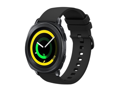 Correa de reloj inteligente para Samsung Gear Sport 20 mm Silicona suave de color sólido (Negro)