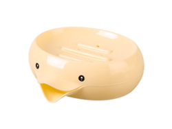 Jabonera 3d Con Forma De Pato Y Desagüe Innovador Para Baño - Naranja