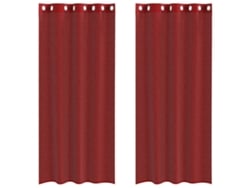 Maison Exclusive - Cortinas De Gasa Con Ojales 2 Uds Rojo Vino