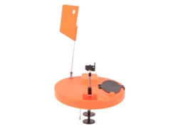 Herramienta de pesca en hielo Anub con bandera portátil, accesorio de invierno, naranja y rojo para pesca en hielo.