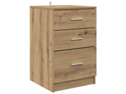 Mesilla de noche MAISON EXCLUSIVE de roble artesanal (40x40x63 cm)