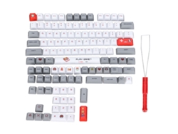 Teclas Pbt 118 Teclas Estilo Inglês Com Elementos De Animação Para Teclado Mecânico Gamer Universal Cinza