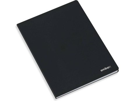 Cuaderno Engrapado AMBAR Negro (A4 - Cuadriculado - 80 Hojas)