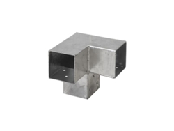 Conector Pérgola Galvanizado Para Postes De 9 X 9 Cm Modelo Cubo Por Peça Wovar