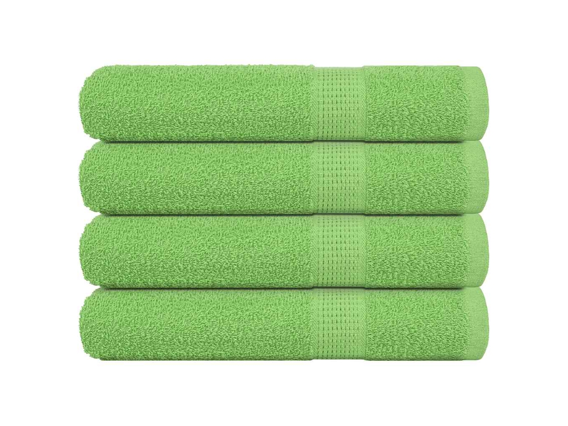Toallas De Sauna 4 Uds Verde Manzana 80x200 Cm 360 Gsm Wsd473235