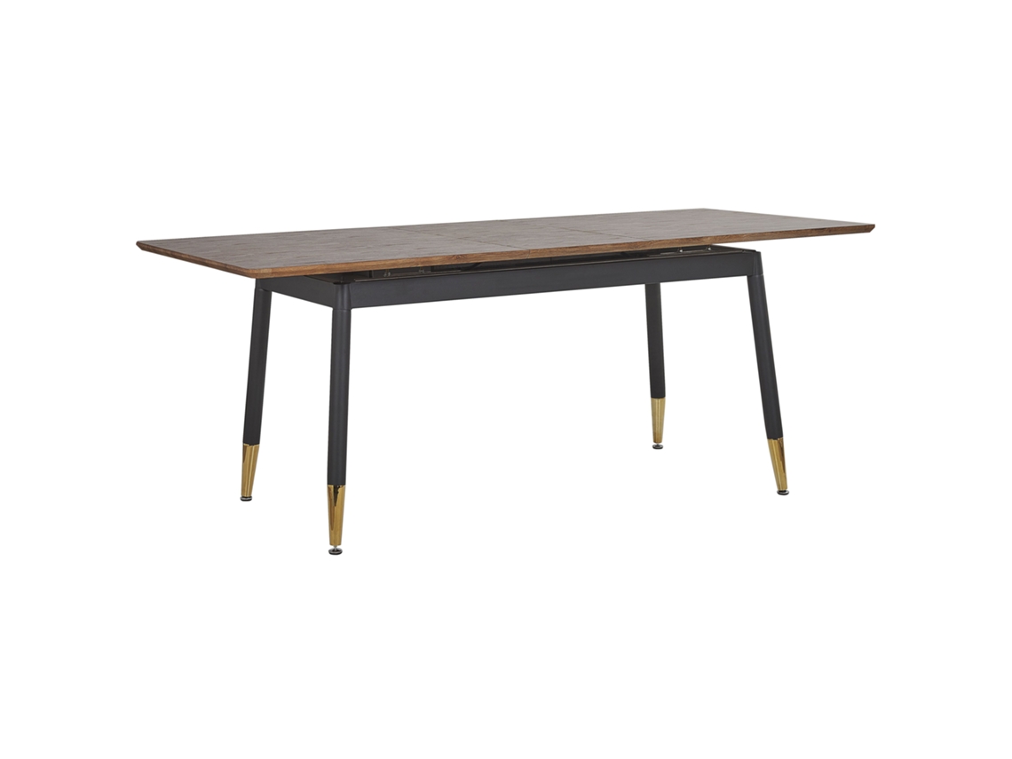 Mesa de comedor BELIANI California de MDF Madera oscura 90x200x78