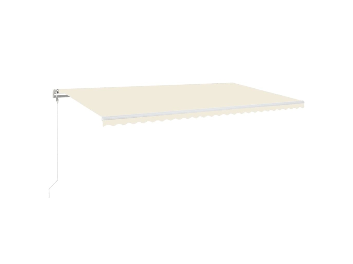 Toldo retráctil VIDAXL Crema Aluminio (600x350 cm)