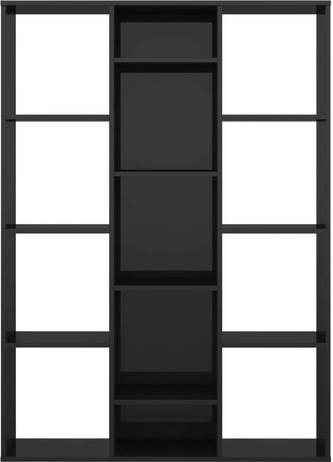 Divisorestantería Vidaxl Aglomerado negro brillante 100x24x140 cm estantería 100x24x140cm