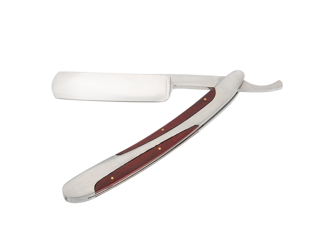 Navaja Recta Plegable Para Barberos Con Mango De Madera Y Acero Inoxidable Navaja Vintage De Afeitar