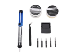 Kit De Soldadura 12 En 1, Soldador Con Temperatura Ajustable De 180 A 500 °c, 90 W, Enchufe Europeo De 220 V.