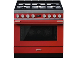Cocina SMEG CPF9GPR (115 L - Eléctrico y Gas Natural - Rojo)
