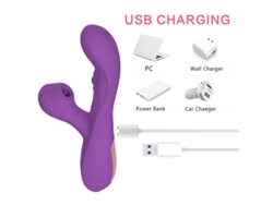 Vibrador de masaje de succión y bofetadas multifrecuencia para mujeres (rosa) YIZHOOD