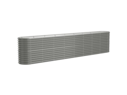 Jardinera VIDAXL Gris Acero (332x40x68cm)