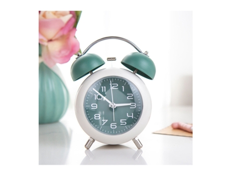 Despertador de conejo animal de dibujos animados de 4 pulgadas con campana doble y luces Reloj de escritorio HHZ