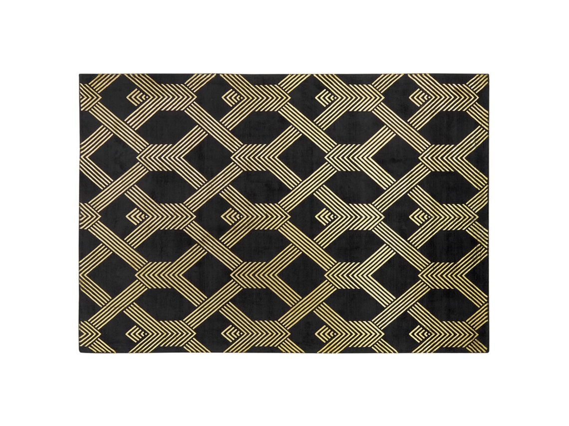 Alfombra de pelo corto BELIANI Vekse de Viscosa Negro 160x230