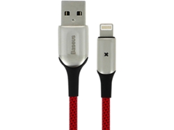 Cable BASEUS X-Type (USB - Lightning - 1 m - Rojo)
