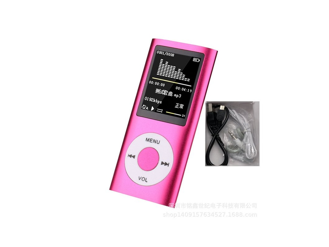 Leitor MP3 Rádio Hifi Tela Lcd Digital Fm Rosa GERTIZ