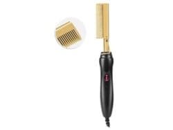 Rizador/alisador Eléctrico Rígido Para Cabello Grueso Y Liso - Bisbisous Negro*