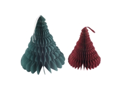 Adorno navideño - Adorno de árbol de Navidad de papel de 2 piezas RNEMITERY
