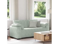 Sofá Loveseat Gris Claro 140 Cm Terciopelo