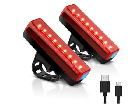 Luz trasera de bicicleta USB recargable luz de bicicleta 9 Leds alto brillo IPX 5 luz trasera de bicicleta a prueba de rojo ENZONS