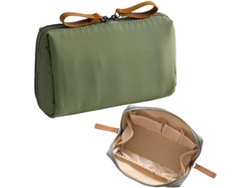 Bolsa De Maquillaje Viaje Pequeña Impermeable Portátil Para Bolso Con Cremalleras, Verde
