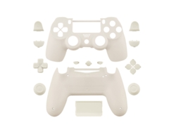 Juego Completo De Funda Protectora Y Botones Para Mando Ps4 Playstation Slim Pro (jdm-040) Czhhmart Blanco