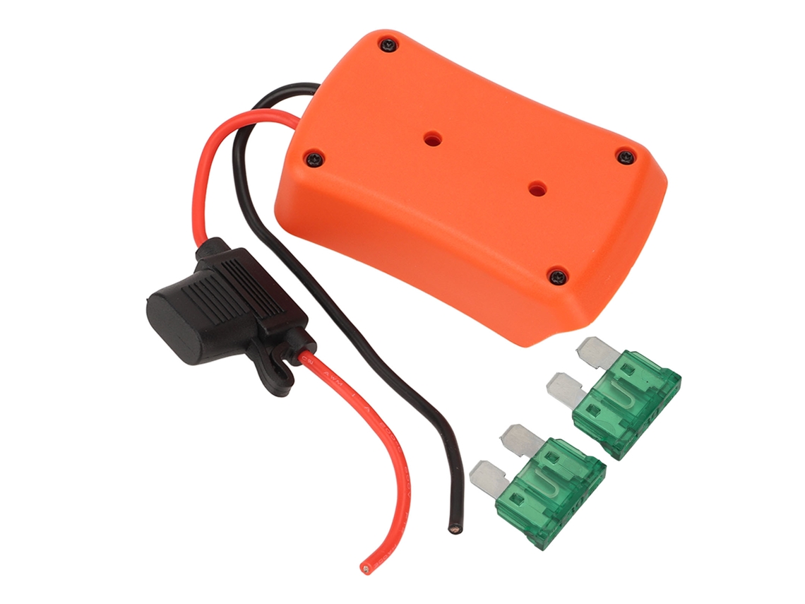 Adaptador De Batería Con Fusible 18v 20v 14awg Naranja Para Bicicleta Eléctrica, Monopatín, Coche De Juguete