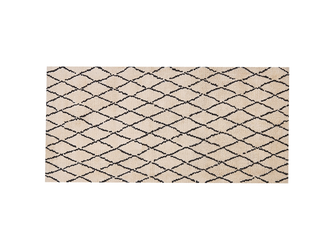 Alfombra de pelo corto BELIANI Midyat de Poliéster Beige 80x150