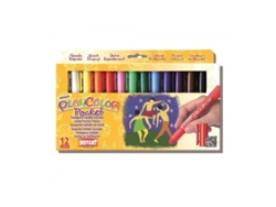 Solid Gouache Bar Instant Pocket Escolar Caja de 12 Colores Surtidosâ