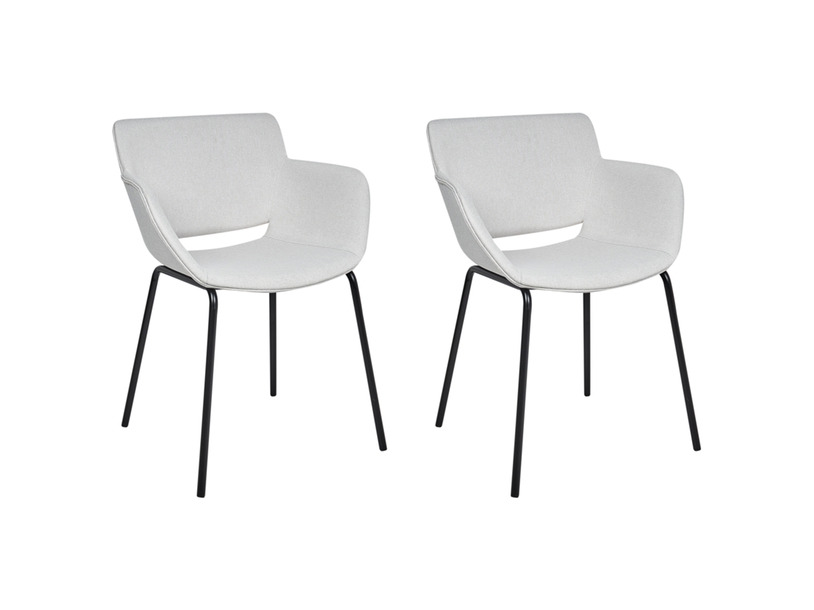 Conjunto de assentos para refeições elegantes BELIANI Axtel de Poliéster Cinzento 60x52x81