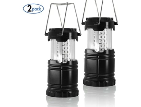 Lámpara de camping LED plegable Linterna de camping portátil de 2 piezas Lámpara de antorcha impermeable Ipx5 para iluminación exterior Camping, se...