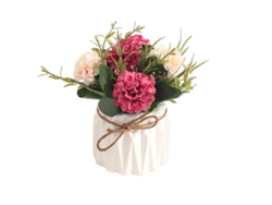 Flores artificiales, plantas verdes, plantas en macetas, pequeños adornos, decoración de salón y comedor. JEIIBRZUI