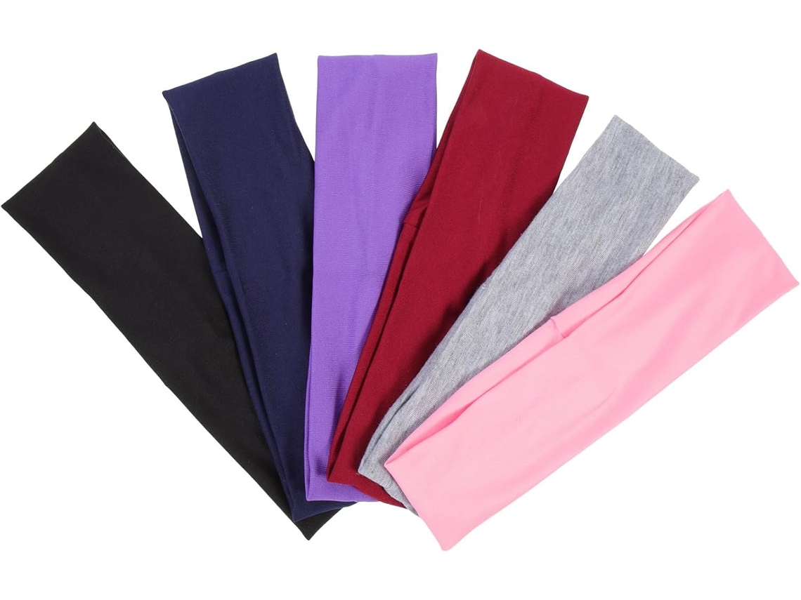 Juego de 6 cintas para la cabeza deportivas elásticas y antideslizantes para hacer ejercicio.