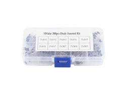 Kit De Diodos Rectificadores 200pcs 10 Valores 1n4001-1n4007 1n5817-1n5819 Con Caja