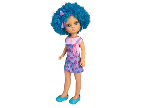 Muñeca NANCY Rizos Poderosos Azules (Edad Mínima: 3 Años - 18x45x11 cm)