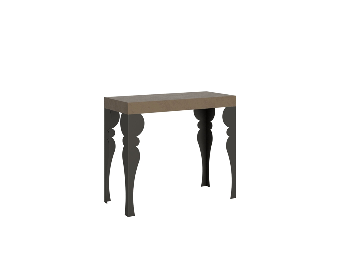 Mesa consola extensible Paxon gris paloma 90x40/300 cm Itamoby