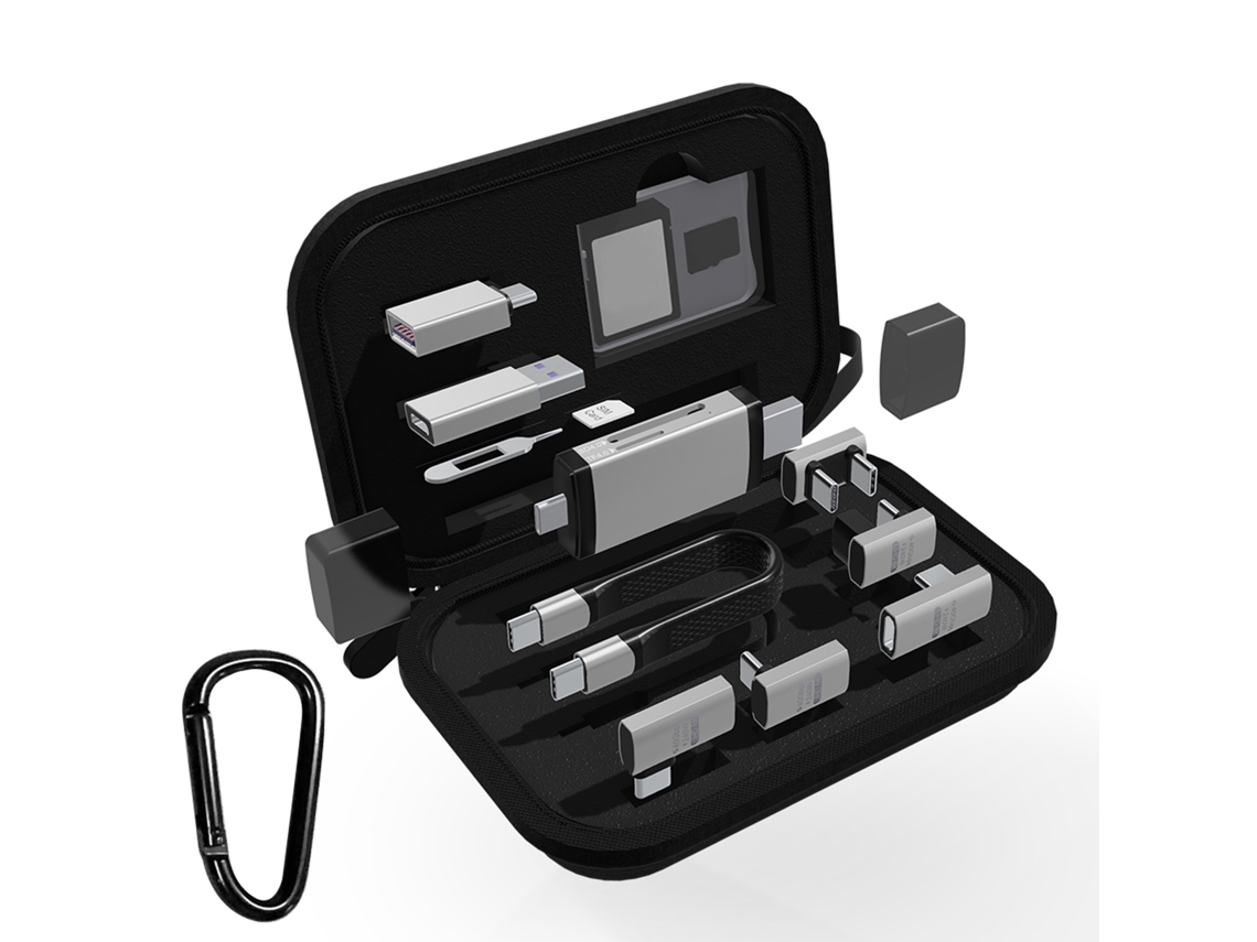 Kit De Adaptador Usb C 10 En 1: Cable De Carga Múltiple Con Lector De Tarjetas