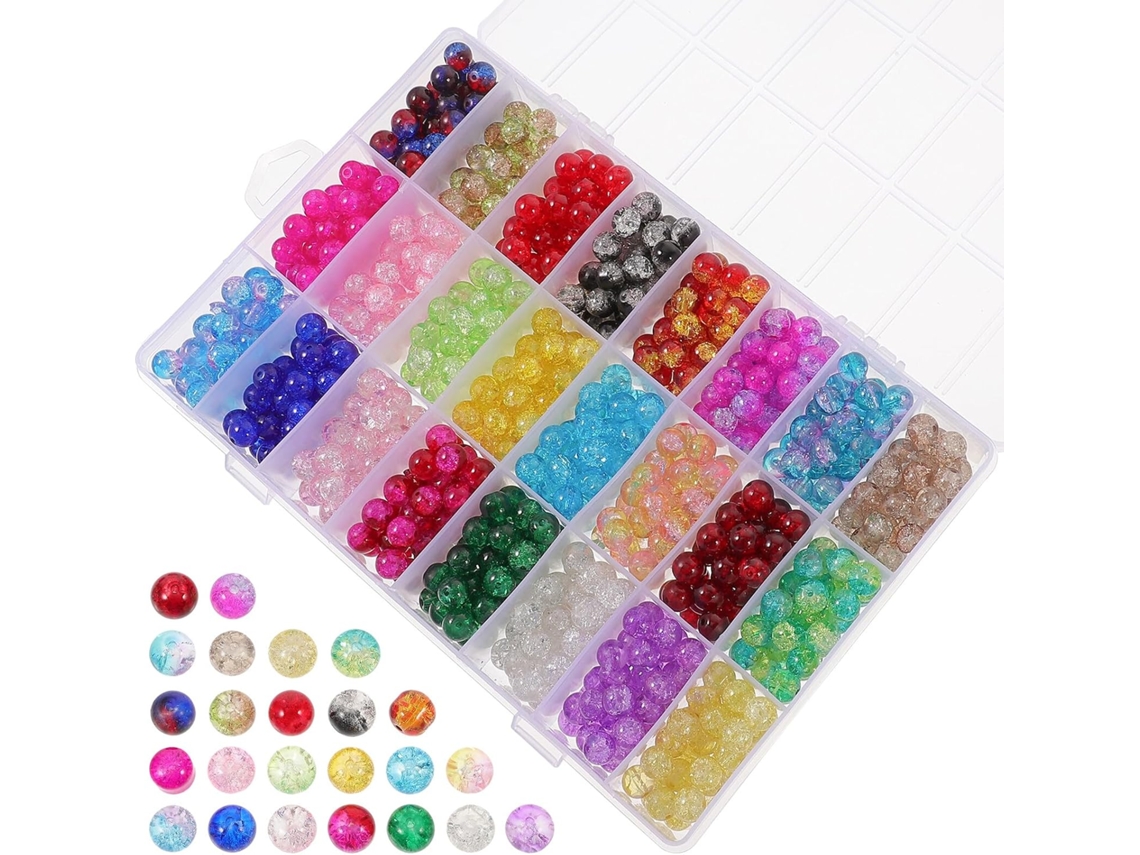 Pequeñas Cuentas De Vidrio Para La Elaboración De Joyas Decorativas, Para Pulseras Y Collares.